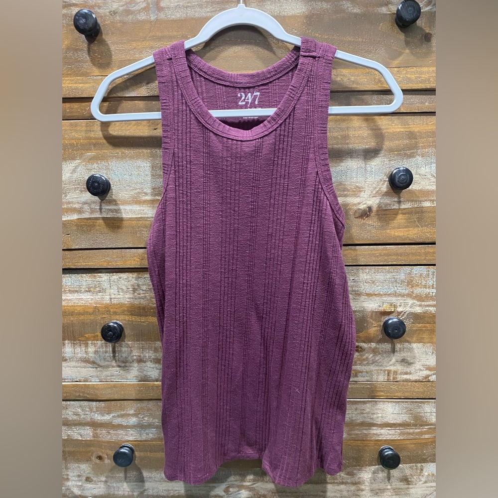 47 Ribbed Tank Top - Plum